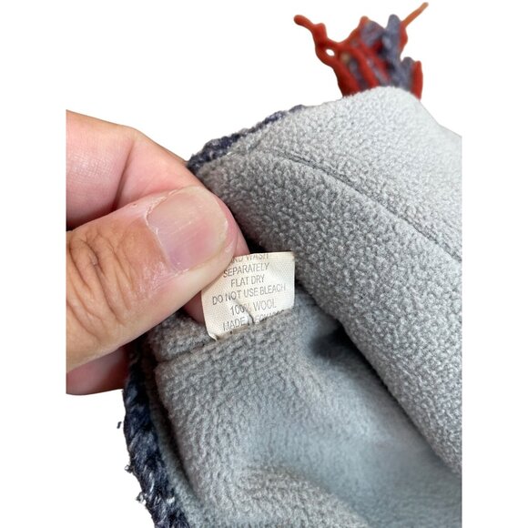 Native Creation Handmade gray red wool Earflap winter hat SKU 9173 - Picture 13 of 14